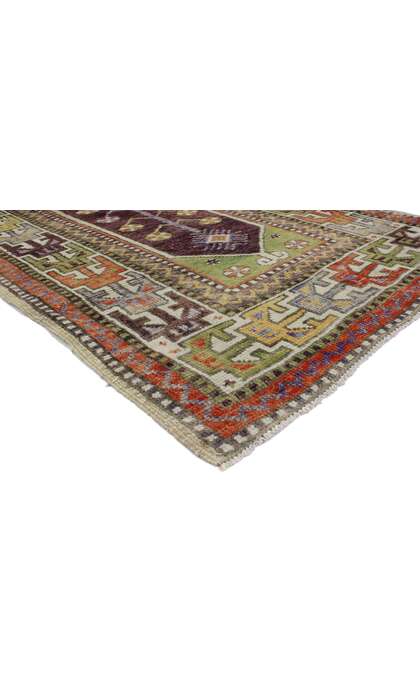 3 x 5 Colorful Vintage Turkish Oushak Rug 51742