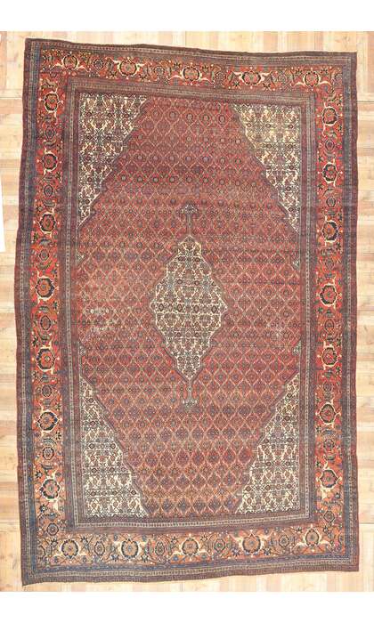 13 x 20 Oversized Antique Persian Bibikabad Rug 78091