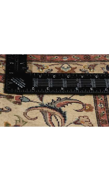 2 x 3 Vintage Beige Indian Kashan Rug 78696