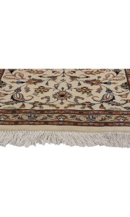 2 x 3 Vintage Beige Indian Kashan Rug 78696