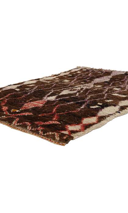 4 x 6 Vintage Brown Moroccan Azilal Rug ​21768