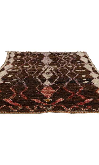 4 x 6 Vintage Brown Moroccan Azilal Rug ​21768