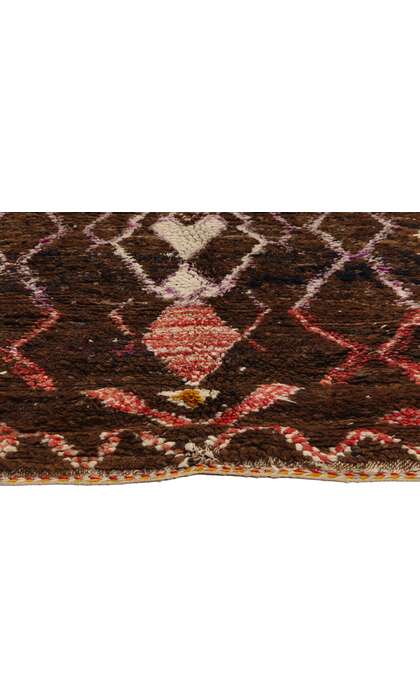 4 x 6 Vintage Brown Moroccan Azilal Rug ​21768