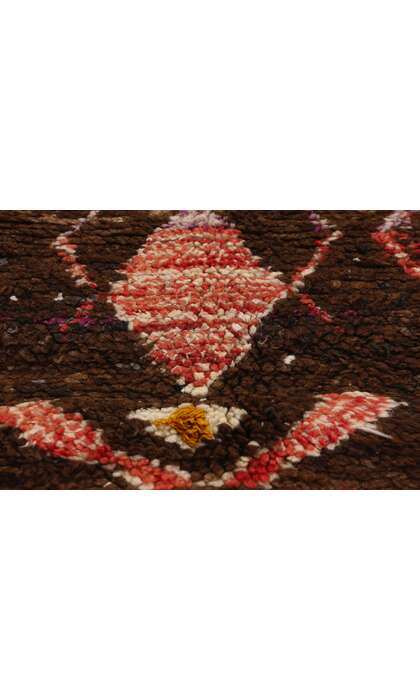 4 x 6 Vintage Brown Moroccan Azilal Rug ​21768
