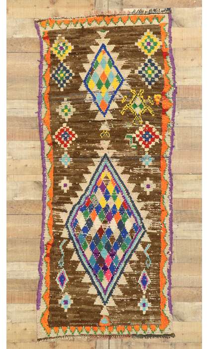 3 x 7 Vintage Moroccan Azilal Rag Rug 20628