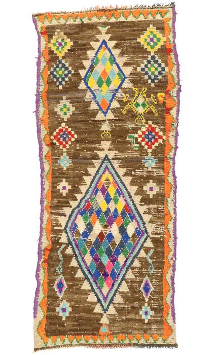 3 x 7 Vintage Moroccan Azilal Rag Rug 20628