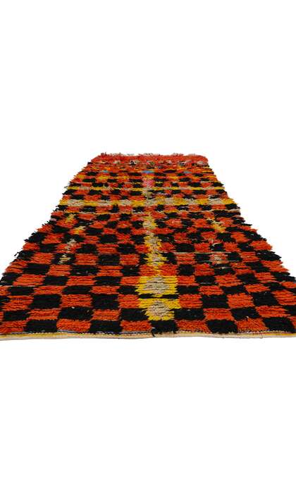 ​4 x 9 Vintage Boucherouite Moroccan Azilal Rag Rug 21760