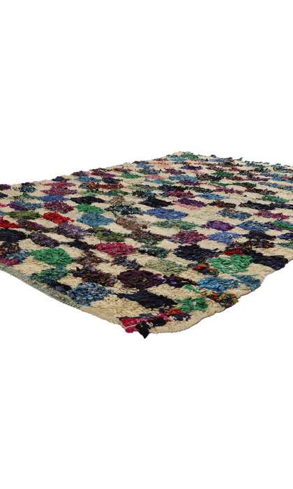 5 x 6 Colorful Vintage Moroccan Azilal Rag Rug 21741