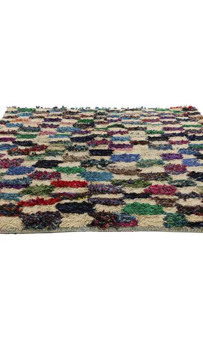 5 x 6 Colorful Vintage Moroccan Azilal Rag Rug 21741