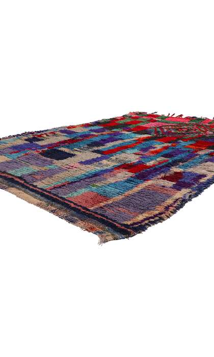 ​5 x 7 Colorful Vintage Moroccan Azilal Rag Rug 21742