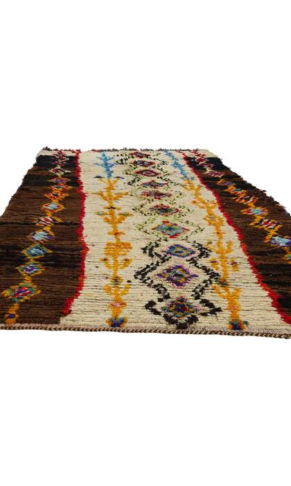5 x 8 Colorful Vintage Moroccan Azilal Rag Rug 21810