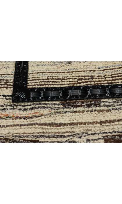 5 x 8 Vintage Neutral Moroccan Azilal Rag Rug 21817