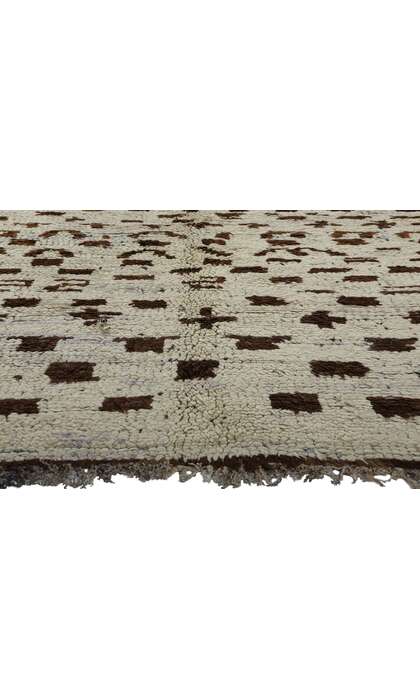 5 x 8 Vintage Neutral Moroccan Azilal Rag Rug 21817