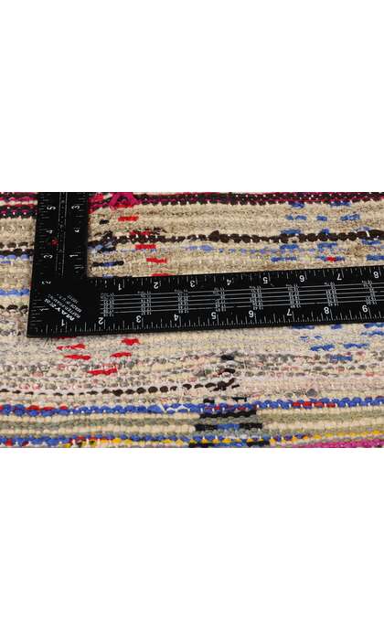 4 x 10 Colorful Vintage Moroccan Azilal Rag Rug 21739