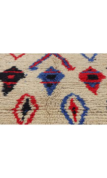 4 x 10 Colorful Vintage Moroccan Azilal Rag Rug 21739