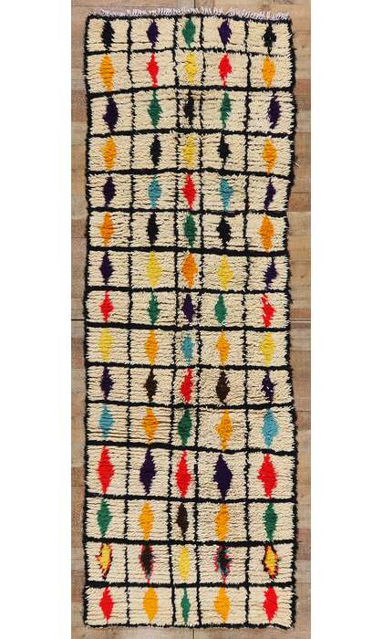4 x 11 Colorful Vintage Moroccan Azilal Rug 21805