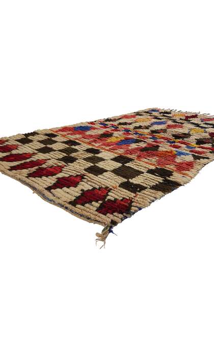 4 x 7 Vintage Moroccan Azilal Rag Rug 21783