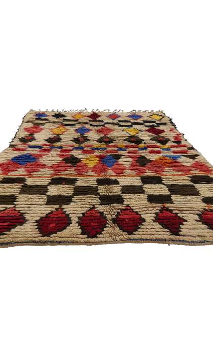4 x 7 Vintage Moroccan Azilal Rag Rug 21783