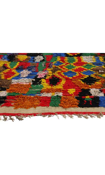 4 x 7 Colorful Vintage Moroccan Azilal Rag Rug 21738