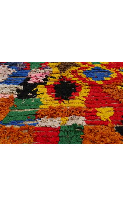 4 x 7 Colorful Vintage Moroccan Azilal Rag Rug 21738