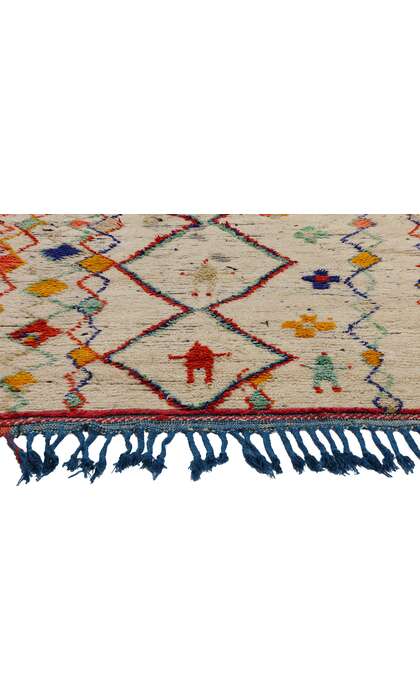​4 x 7 Colorful Vintage Moroccan Azilal Rug 21732