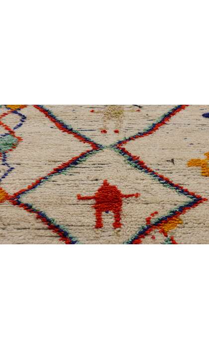 ​4 x 7 Colorful Vintage Moroccan Azilal Rug 21732