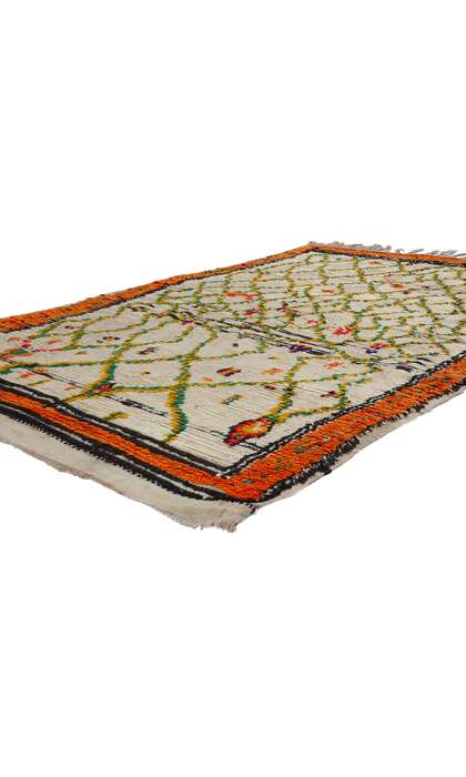 ​4 x 7 Colorful Vintage Moroccan Azilal Rug 21736