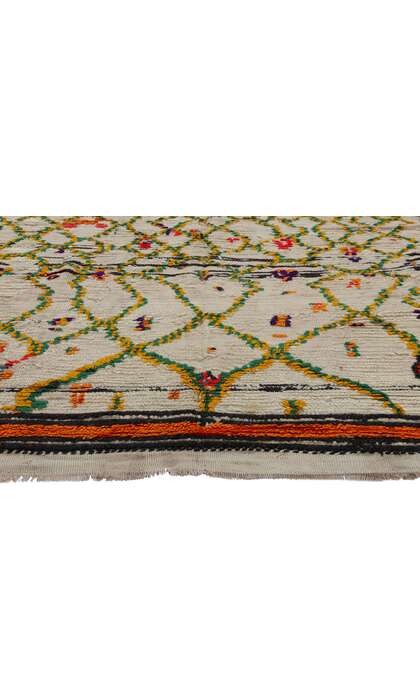 ​4 x 7 Colorful Vintage Moroccan Azilal Rug 21736