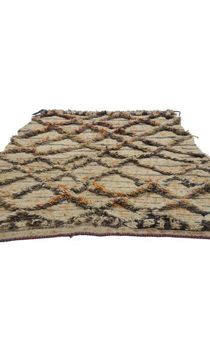 4 x 7 Vintage High-Low Moroccan Azilal Rug 21744