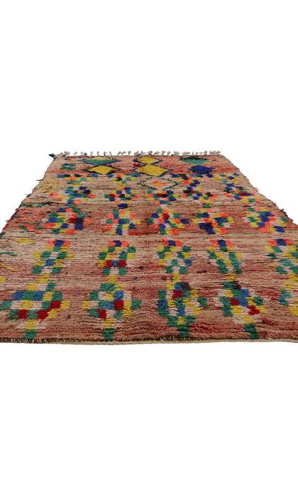 4 x 8 Colorful Vintage Moroccan Azilal Rug 21797