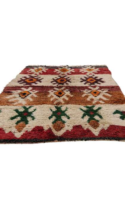 4 x 8 Vintage Earth-Tone Moroccan Azilal Rug 21753