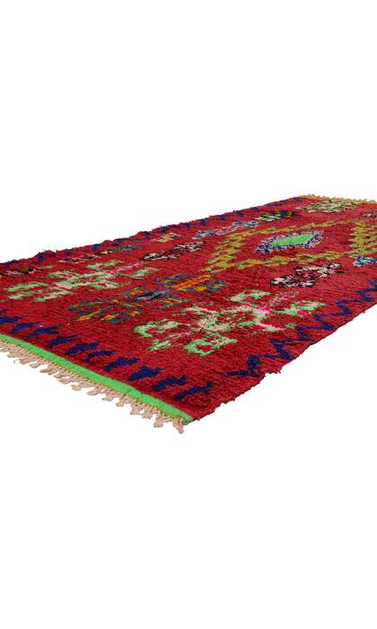 4 x 9 Vintage Red Moroccan Azilal Rug 21807