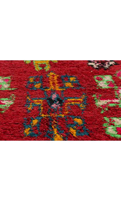 4 x 9 Vintage Red Moroccan Azilal Rug 21807