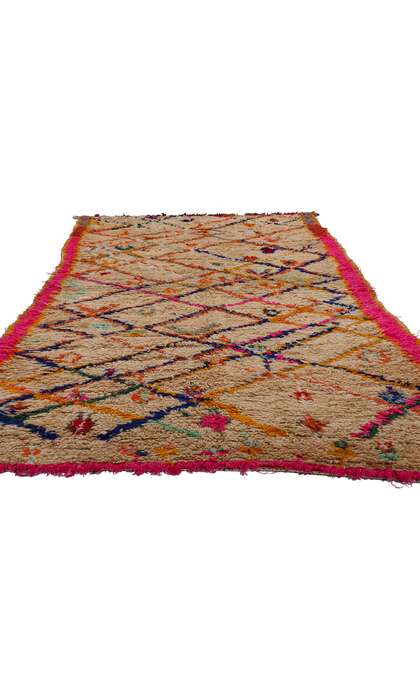 4 x 9 Colorful Vintage Moroccan Azilal Rug 21829
