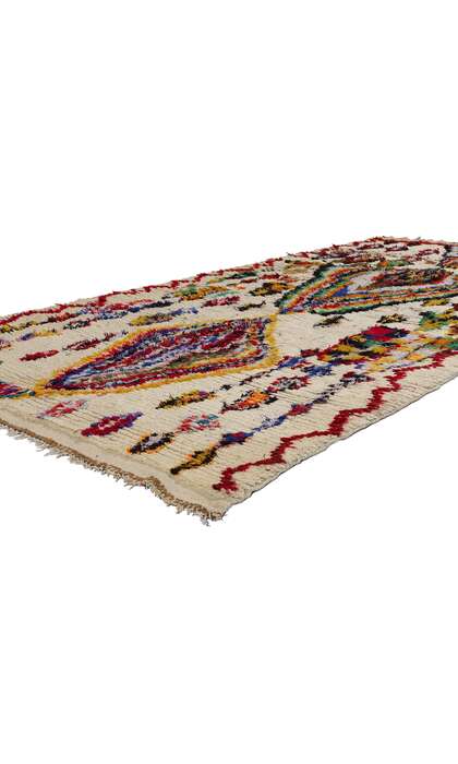 5 x 10 Colorful Vintage Moroccan Azilal Rug 21821