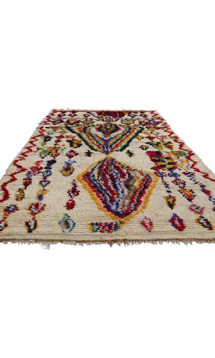 5 x 10 Colorful Vintage Moroccan Azilal Rug 21821