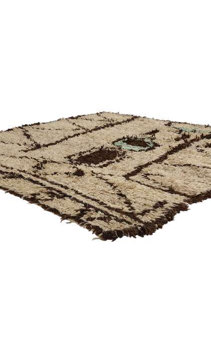 5 x 5 Vintage Neutral Moroccan Azilal Rug 21763