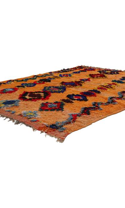 5 x 6 Vintage Orange Moroccan Azilal Rug 21798