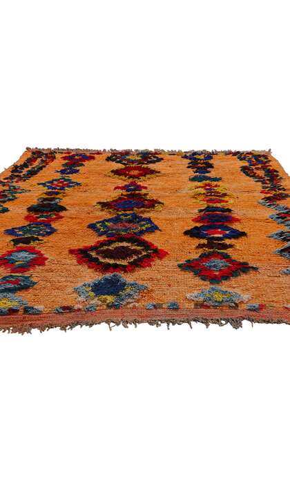 5 x 6 Vintage Orange Moroccan Azilal Rug 21798