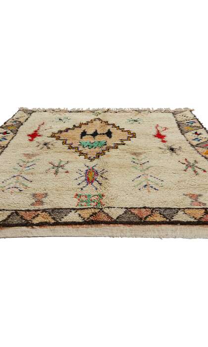 5 x 8 Colorful Vintage Moroccan Azilal Rug 21827