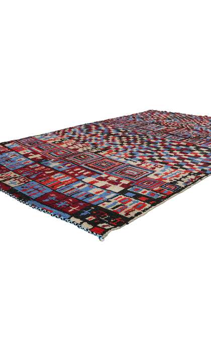 ​5 x 8 Vintage Checkered Moroccan Azilal Rug 21759