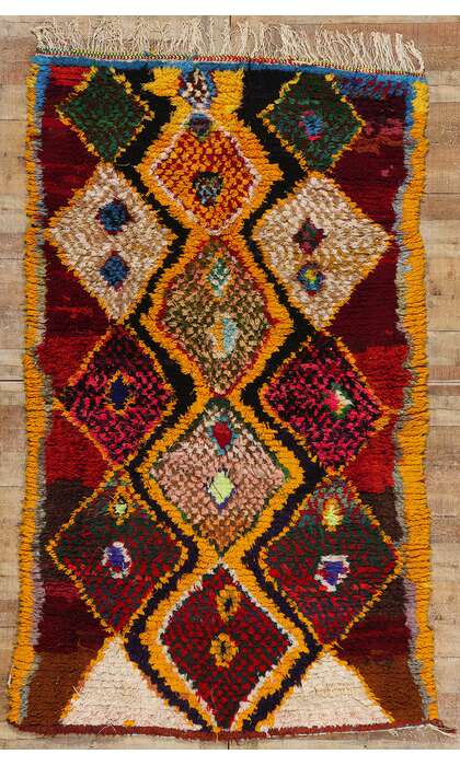 5 x 8 Vintage Red Moroccan Azilal Rug 21749