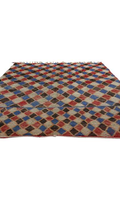 ​5 x 8 Vintage Harlequin Moroccan Azilal Rug 21755