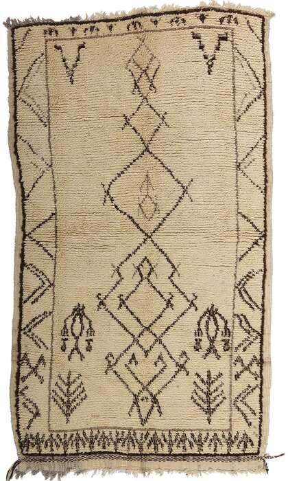 ​5 x 8 Neutral Vintage Moroccan Azilal Rug 21752