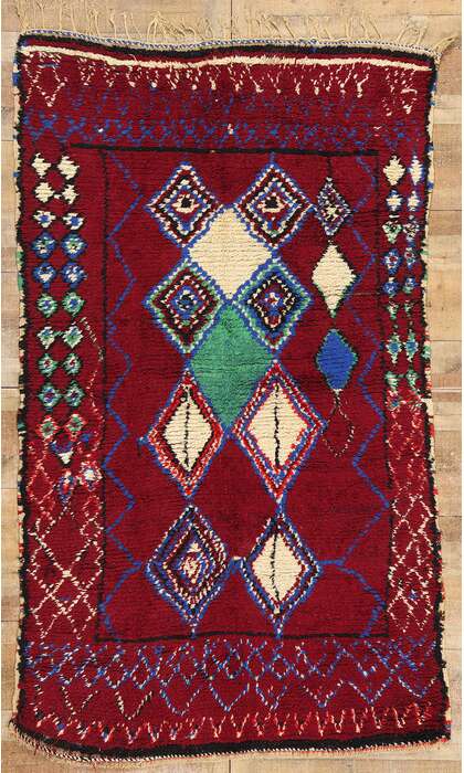 5 x 9 Vintage Red Moroccan Azilal Rug 21737