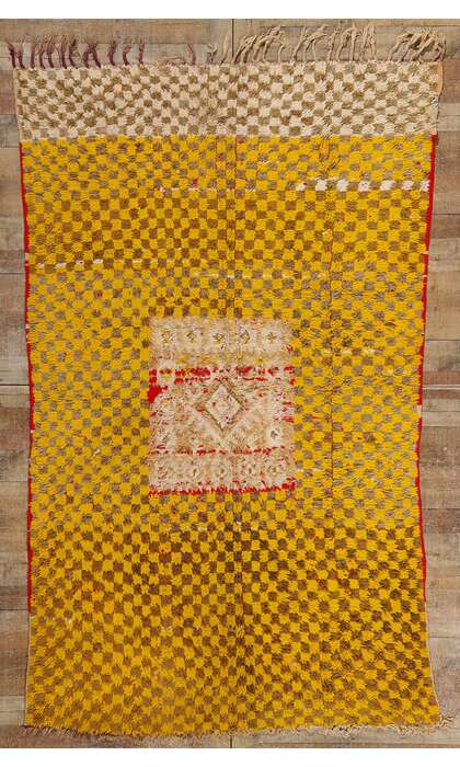 5 x 9 Vintage Gold Moroccan Azilal Rug 21745