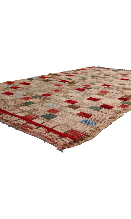 5 x 9 Vintage Checkered Moroccan Azilal Rug 21818