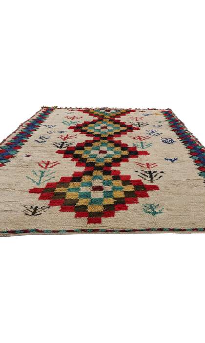 ​5 x 9 Colorful Vintage Moroccan Azilal Rug 21751