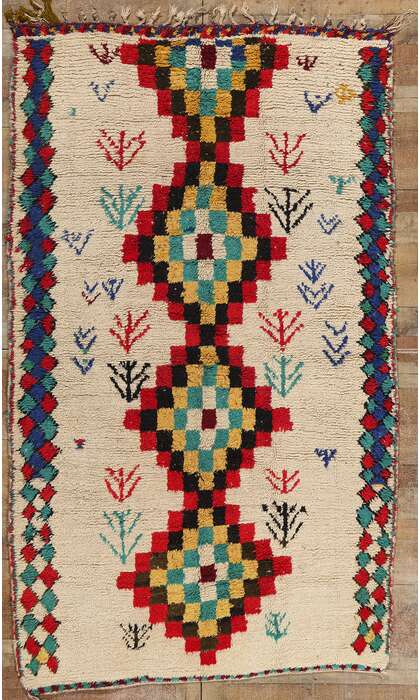 ​5 x 9 Colorful Vintage Moroccan Azilal Rug 21751