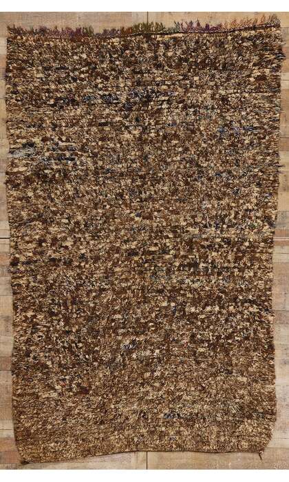6 x 9 Vintage Brown Moroccan Azilal Rug 21813